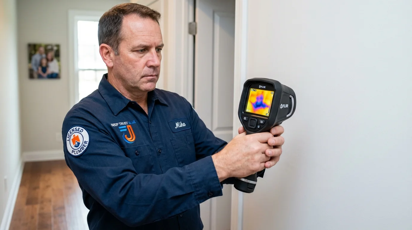 Thermal imaging leak detection by Johns Plumbing LLC in Chauncey